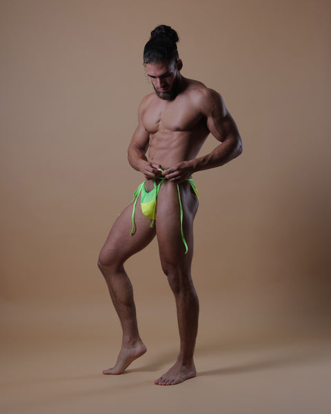 Neon Lime Swim Stringkini