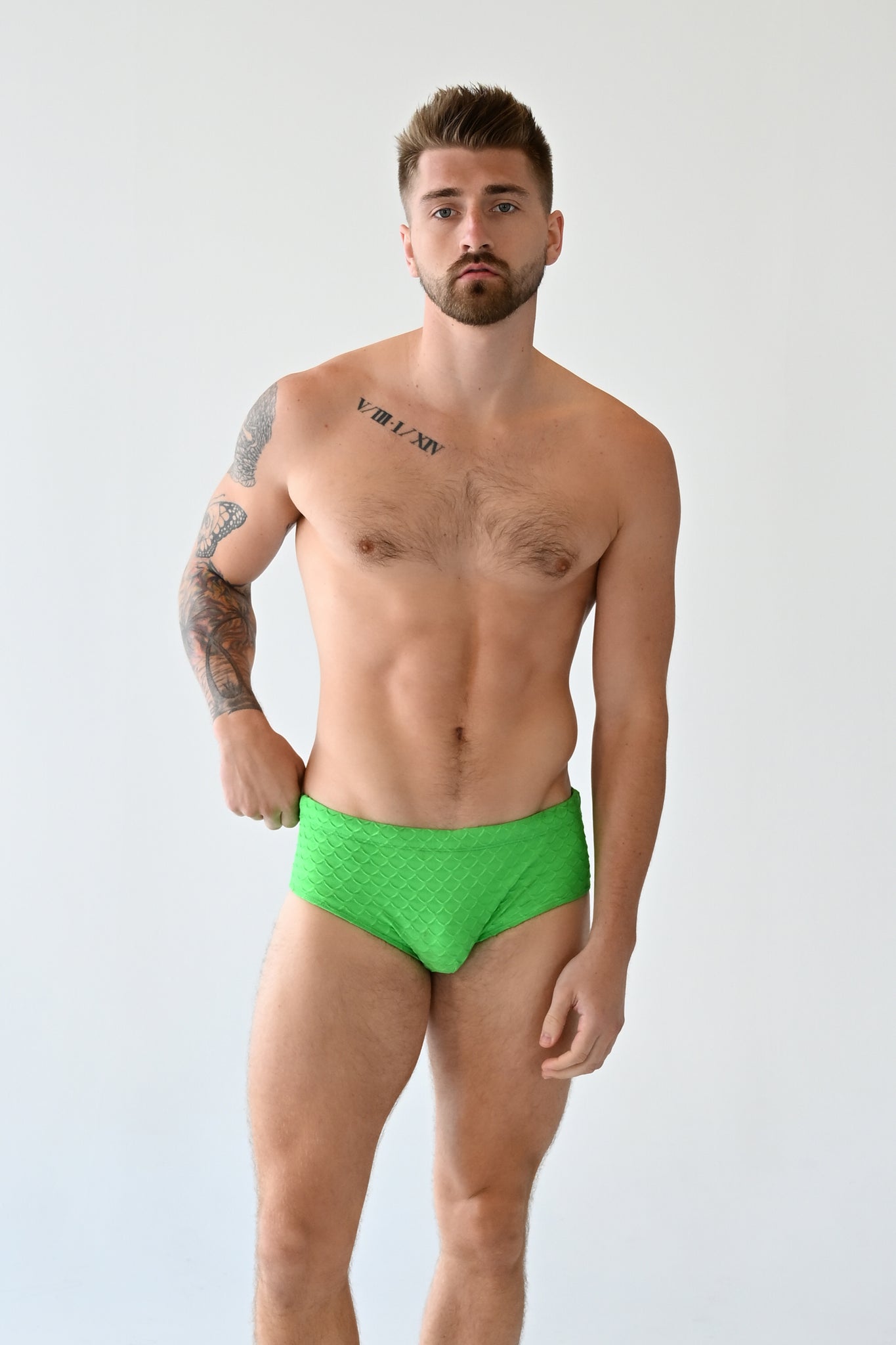 Lime Swim Trunks