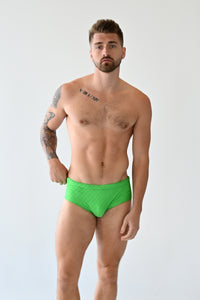 Lime Swim Trunks
