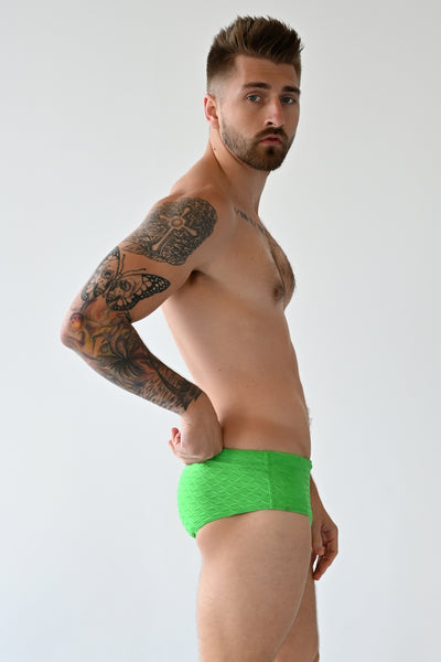 Lime Swim Trunks